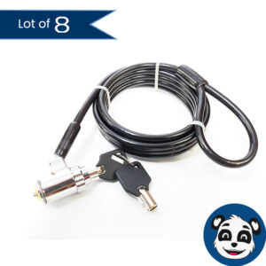 Lot of 8 Laptop Computer Lock Security Security Lock Cable Chain With Keys