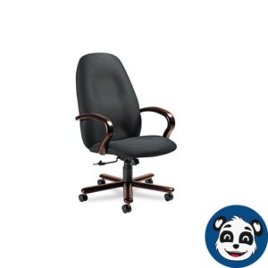GLOBAL INDUSTRIES Enterprise High-Back Tilt Chair, Stone/Tiger Mahogany - "NEW"