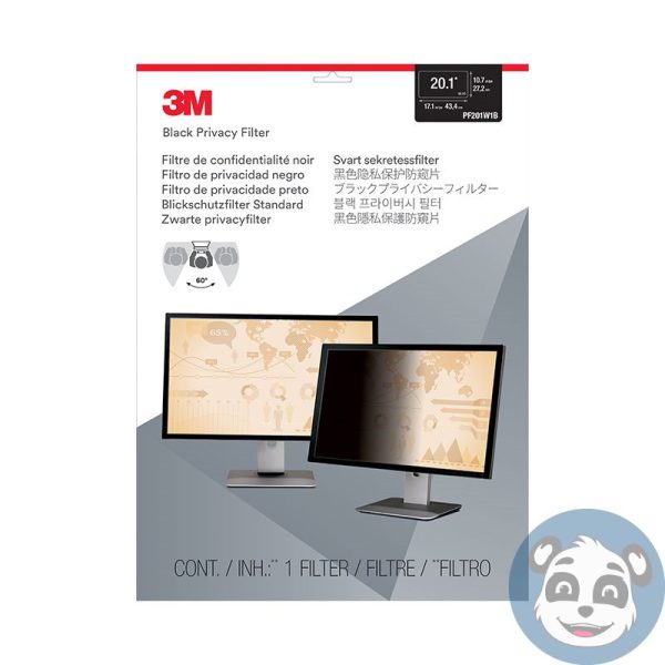 3M PF20.1W,  Black Privacy Filter, For Monitor 20.1" - Image 2