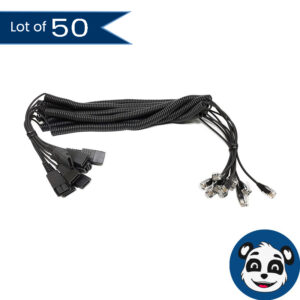 Lot Of 50 Jabra 8800-01-01 Quick Disconnect Modular (RJ) 6″ Coiled Bottom Cord