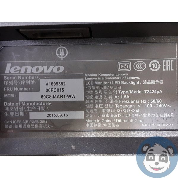 LENOVO L2424pA, 24" LCD Widescreen Monitor , VGA / DP / HDMI / USB, "B"-37363