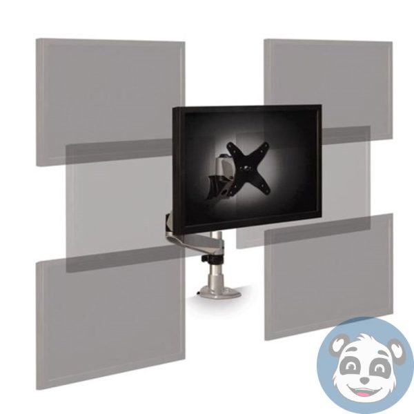 3M MA245S, Easy Adjust Single Monitor Arm up to 30" Display, Silver-32883
