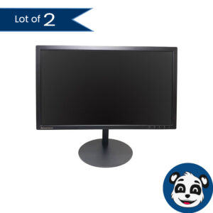 Lot of 2 LENOVO ThinkVision T2424pA 24" LCD Widescreen Monitors VGA/HDMI - "B"