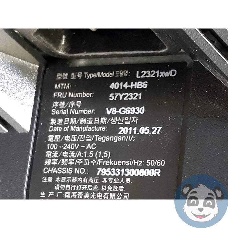 LENOVO L2321xwD, 23" LCD Widescreen Monitor W/ VGA, DP, USB Ports, Full HD. "B" - Image 7