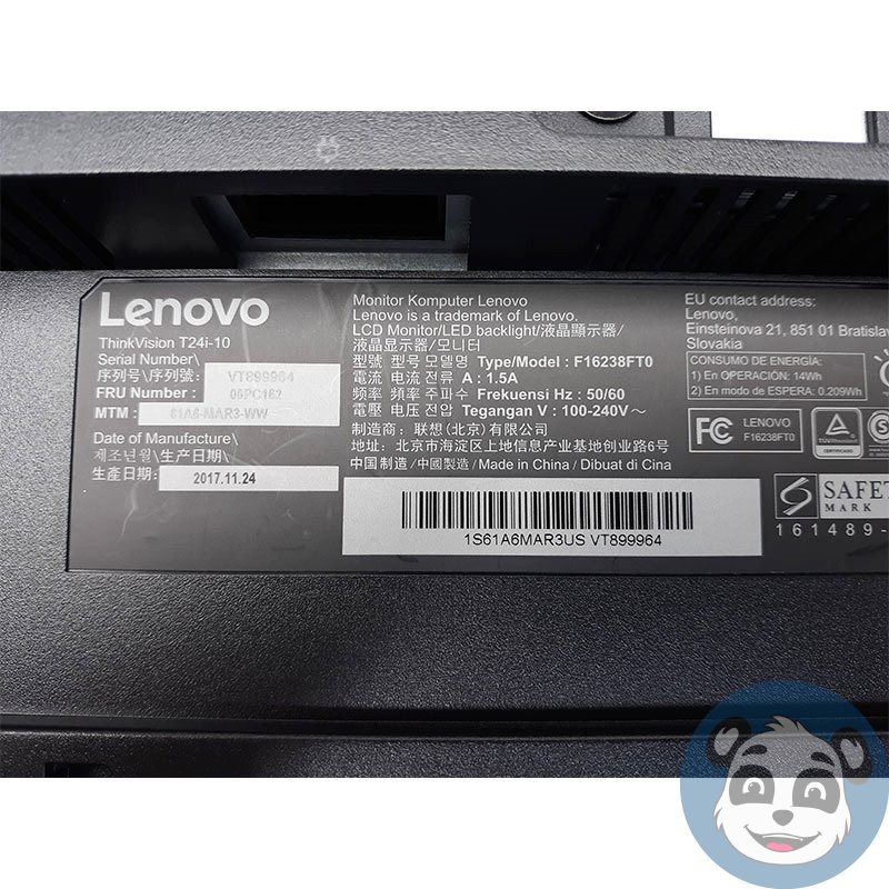 LENOVO ThinkVision T24i-10, 24" LCD IPS Widescreen Monitor FHD, HDMI, DP, VGA. - Image 7