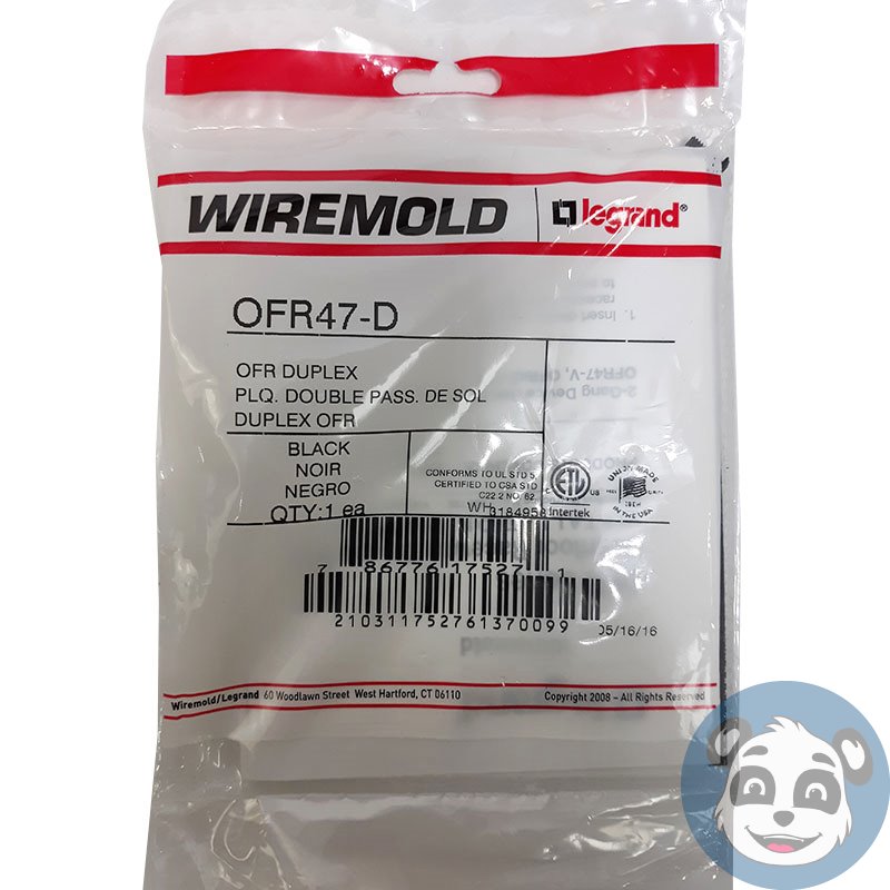Lot of 3 LEGRAND Wiremold OFR47-D Overfloor47-D Overfloor Duplex Plate 5-1/2″L - Image 2