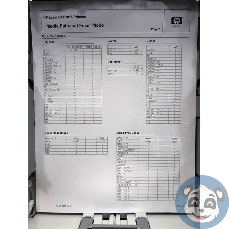HP LaserJet P3015, Monochrome Laser Printer , 6820 P/C, "B" - Image 6