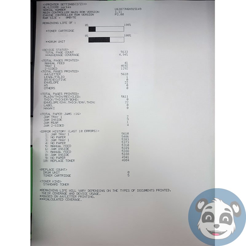 BROTHER HL-L2320D, Monochrome Laser Printer , 5633 P/C, "B" - Image 3