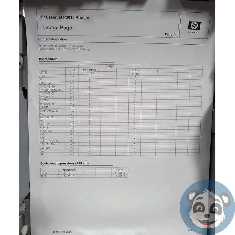 HP LaserJet P3015, Workgroup Monochrome Laser Printer , 64,811 P/C, "B" - Image 7