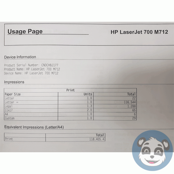 HP LaserJet 700 M712, Wide Format 11x17 Printer, 118.405 P/C, Local PickUp Only - Image 6