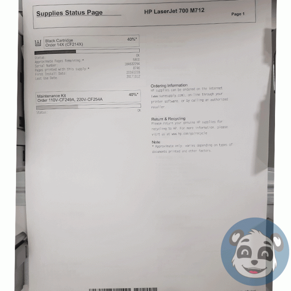 HP LaserJet 700 M712, Wide Format 11x17 Printer, 118.405 P/C, Local PickUp Only - Image 7