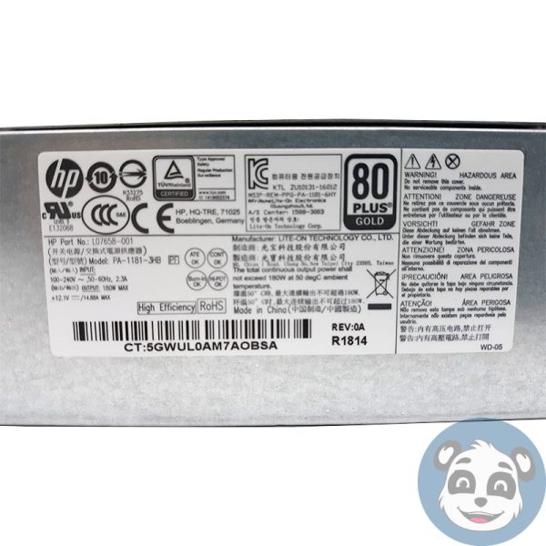 HP PA-1181-3HB / L07658-001,  180W SFF Power Supply PSU , "A" - Image 2