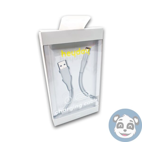 Lot of 30 HEYDAY USB-A to Micro-USB PVC Round Cables, 3ft / 1m, Gray - "NEW" - Image 2