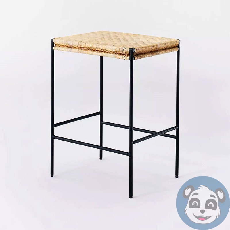 THRESHOLD 249-01-0317, Woven Counter Height Barstool w/ Metal Legs Natural - Image 3