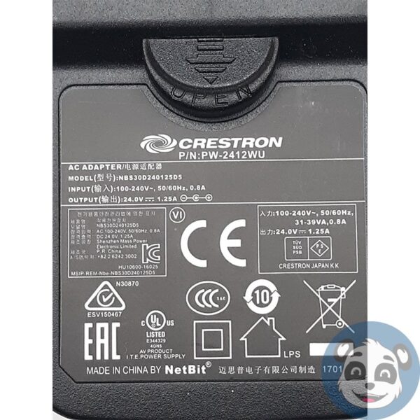 CRESTRON NBS30D240125D5 / PW-2407WU, AC/DC Adapter/Power Supply 24V, 75A - "A" - Image 2