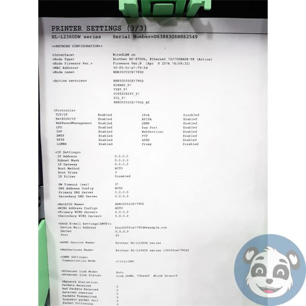 BROTHER HL-L2360DW,  Monochrome Laser Printer , 163 P/C, "B" - Image 6