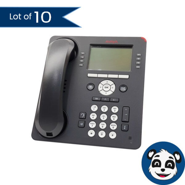 Lot of 10 AVAYA 9608G IP Business Phones Gray w/ Handsets, No Bases/Cords - "A"