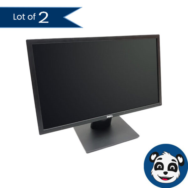 Lot of 2 DELL E2416Hb, 24″ LCD Widescreen Monitor , VGA, DP, “B”