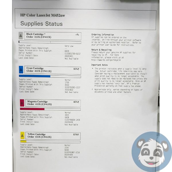 HP LaserJet Pro M452nw,  Color Printer , Low Black Toner, 18056 P/C, "B" - Image 7