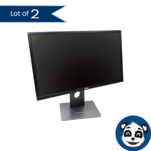 Lot of 2 DELL P2417H, 24′ LCD Widescreen Monitor, HDMI, VGA, DP, USB