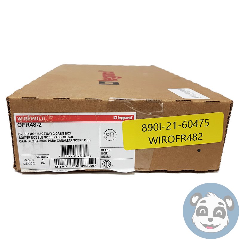 Legrand Wiremold OFR48-2, OFR Series Overfloor Raceway 2-Gang Box, Black New - Image 2