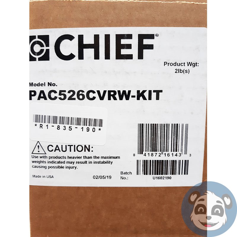 CHIEF PAC526CVRW-KIT, KIT Cover , White, New - Image 2
