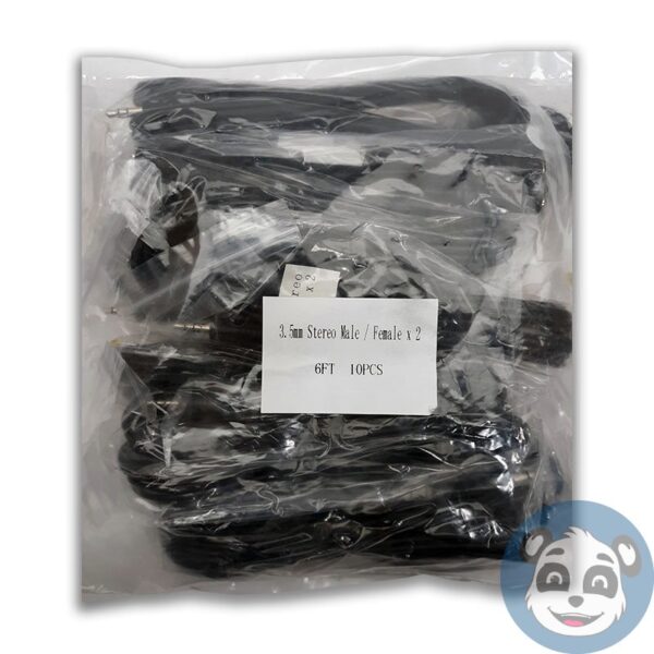 Lot of 20 – 6ft 3.5mm Stereo Audio Male to 2x Females Extension Cord. New - Image 3