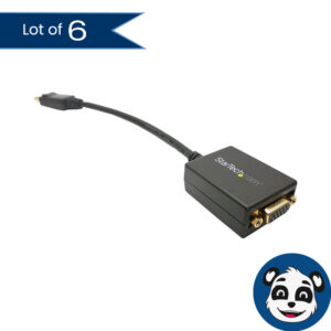 Lot of 6 StarTech DP2VGA2 Display Port to VGA Video Adapter Converter, "A"