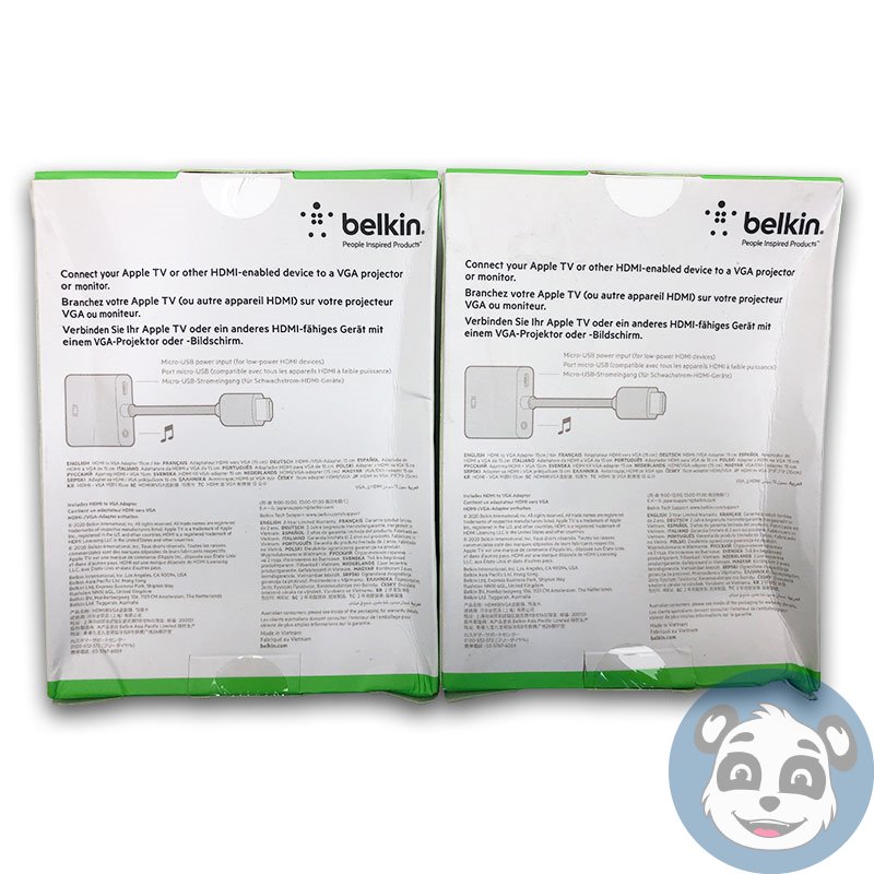 2-Pack BELKIN AV10170BT, HDMI to VGA Adapter with Micro-USB Power , New - Image 2