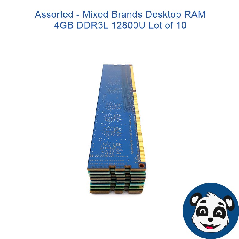 Assorted - Mixed Brands Desktop RAM 4GB DDR3L 12800U Lot of 10