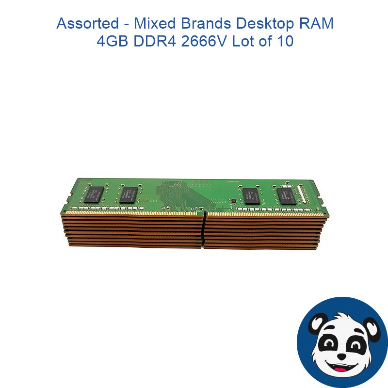 Assorted - Mixed Brands Desktop RAM 4GB DDR4 2666V Lot of 10