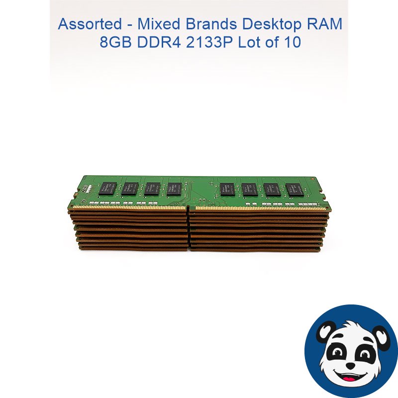 Assorted - Mixed Brands Desktop RAM 8GB DDR4 2133P Lot of 10