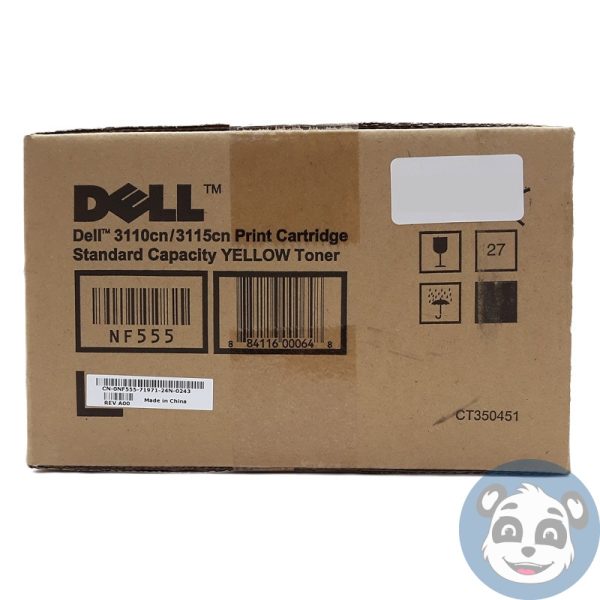 DELL NF555, 3110cn/3115cn Print Cartridge Standard Capacity YELLOW Toner, "NEW" - Image 2