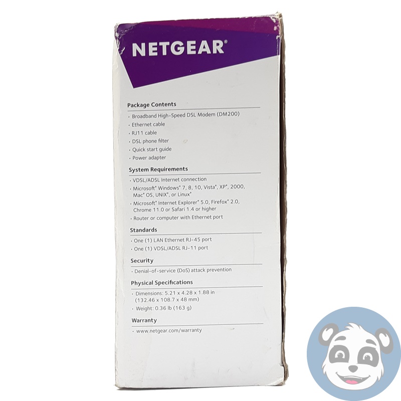 NETGEAR DM200-100NAS High Speed Broadband Modem, w/ Power Supply - "New OB" - Image 2