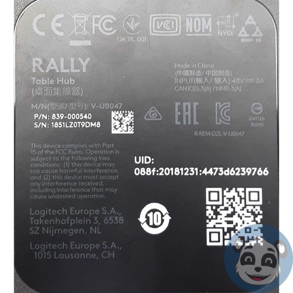 LOGITECH Rally Table Hub V-U0047, 839-000540, Conference Device, w/ PSU - "A" - Image 6