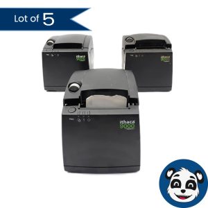 Lot of 5 ITHACA 9000 USB Thermal POS Printers, "For Parts"