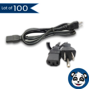 Lot 100 of C13 Power Cord, Multiple Lengths EC 60320 for PC, Monitor – “A”