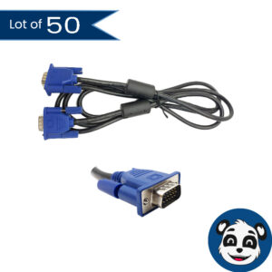 Lot of 50 VGA SVGA 15-Pin Cord Cable (M) to (M) Multiple Lengths - “A”