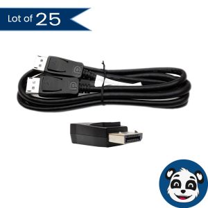 Lot of 25 DP DisplayPort (M) to DP DisplayPort (M) Cord, Multiple Lengths "A"