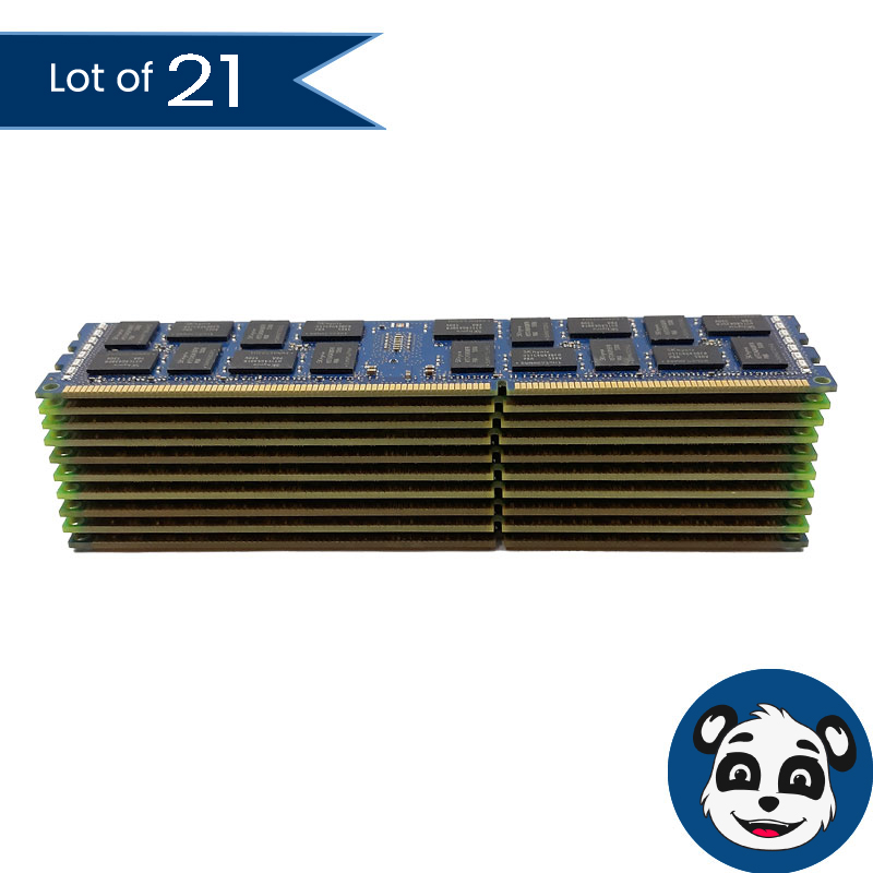 Lot of 21 16GB DDR3L(PC3L)(RDIMM) Assorted-Mixed Brands & Speeds Server RAM