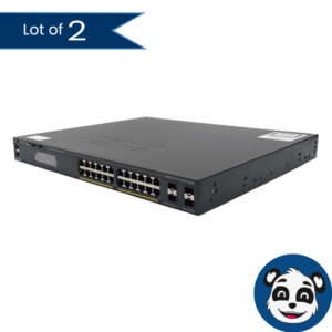 Lot of 2 CISCO WS-C2960X-24PS-L Catalyst 24-Ports Switch