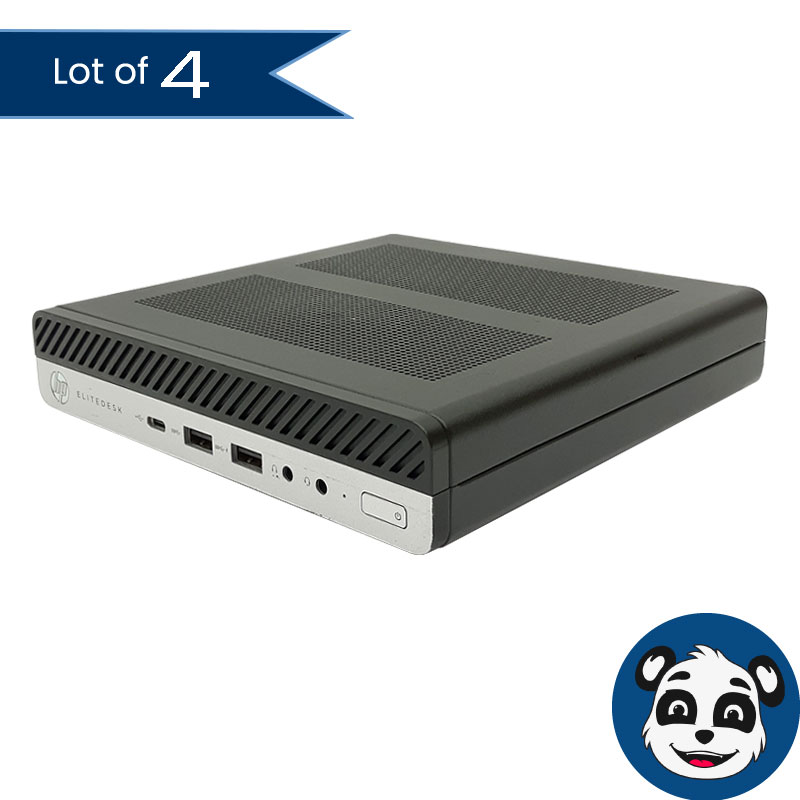 Lot of 4 HP EliteDesk 800 G3 Mini 65W Micro PCs, i5-6500, 8GB, No SSD/OS/AC, "B"
