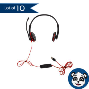 Lot of 10 PLANTRONICS C3220 Stereo USB Wired Headsets, No Ear Cushions – “B”