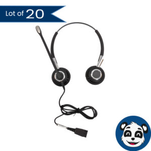 Lot of 20 JABRA Biz 2400 HSC021 Wired Stereo Headsets, No Ear Cushions - "B"