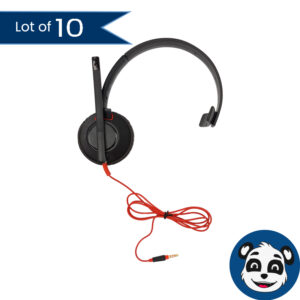 Lot of 10 PLANTRONICS Poly C5210T Wired Monoaural Headsets – “B”
