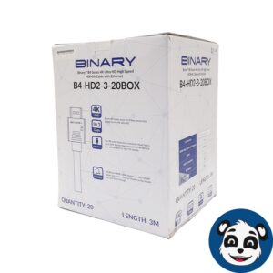 BINARY B4-HD2-3 Box of 20 4K Ultra HD High Speed HDMI Cables (3m / 9.8ft) - "NEW"