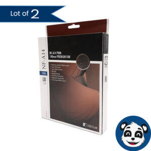 Lot of 2 NOCTUA NF-A14 PWM 140mm Premium Fan, Brown/Beige – “A”