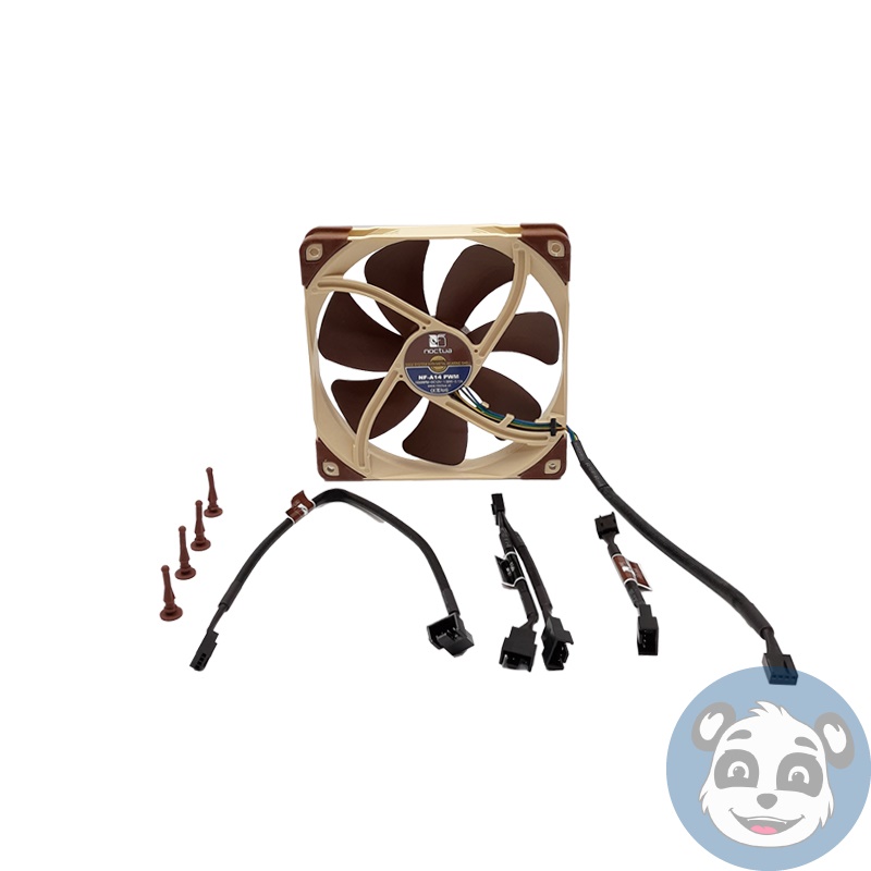 Lot of 2 NOCTUA NF-A14 PWM 140mm Premium Fan, Brown/Beige – “A” - Image 4