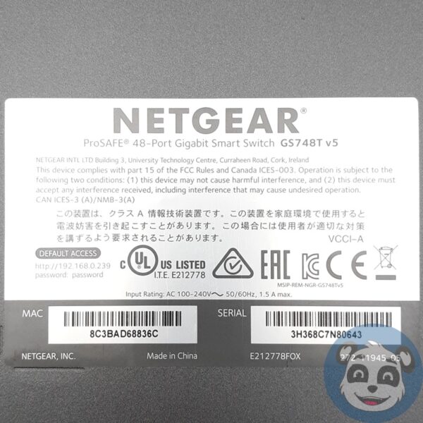 NETGEAR ProSafe GS748T 48-Port Gigabit Ethernet Switch, w/ Power Supply - "B" - Image 5
