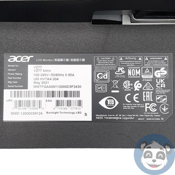 ACER V277 27" FHD LCD Widescreen Monitor, No Stand, with HDMI Cable/PSU - "B" - Image 7